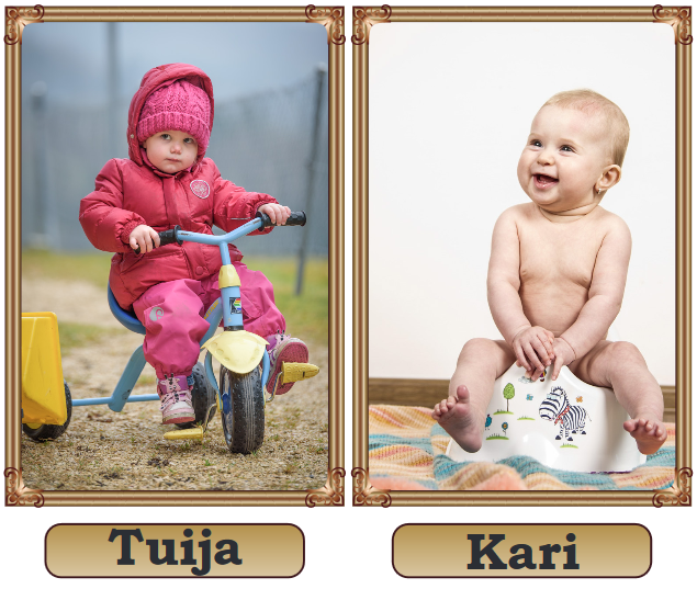 kaksi lapsikorttia.