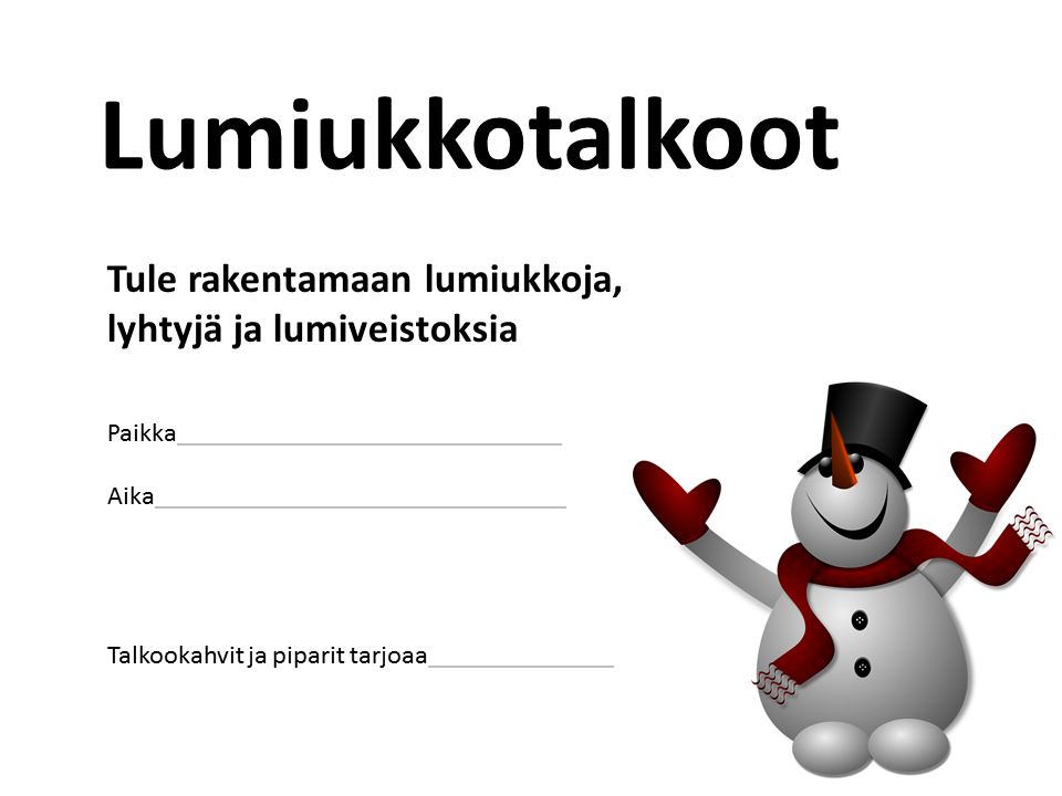 Lumiukkotalkoiden mainos