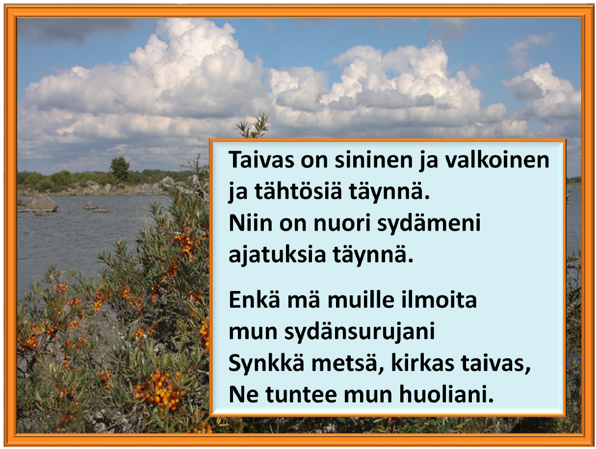 Taivas ja ranta.