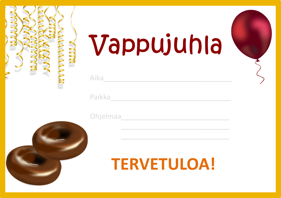 Vappujuhlan mainos