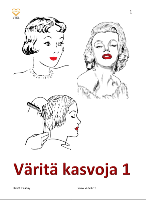 Väritä kasvoja -vihkon kansi