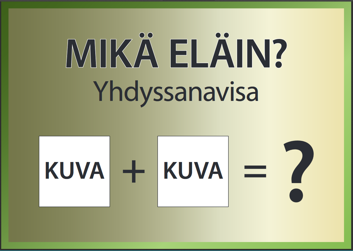 Mikä eläin otsikko.